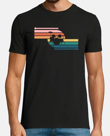 Tee-shirt Retro Drummer Player Percussion Drumming Drummer