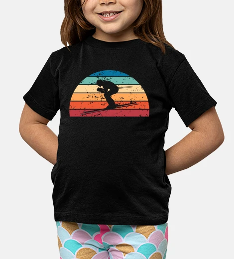Ropa retro esquí atardecer vintage esquiador