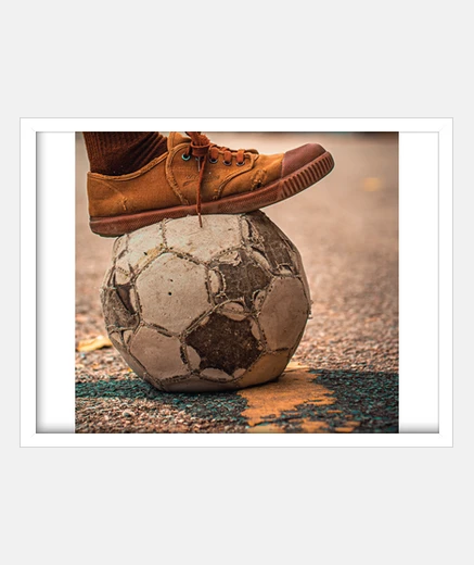 Framed retro football