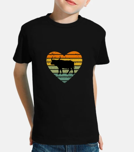 Kids Retro Highland Cattle Long Horns