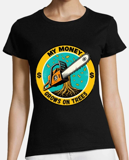 T-shirt retrò i miei soldi crescono sugli alber