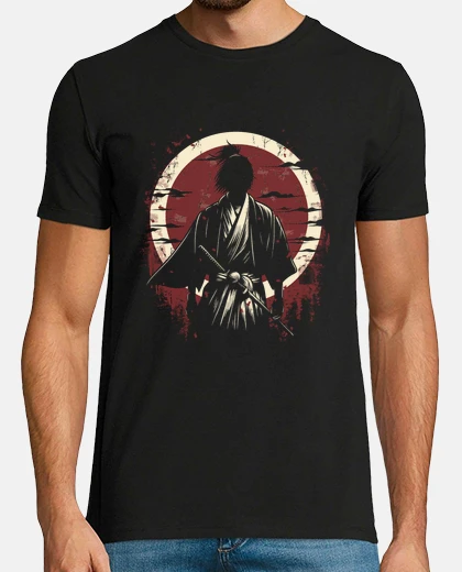 T-shirt Retro Japan Samurai