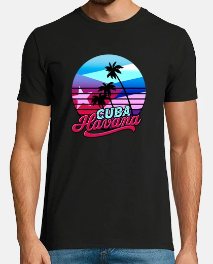 Tee-shirt rétro la havane cuba caraïbes cubain