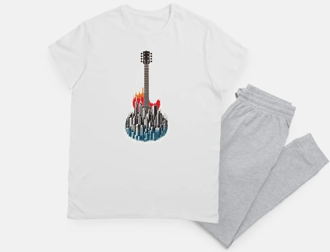 Pajama Retro music city guitar