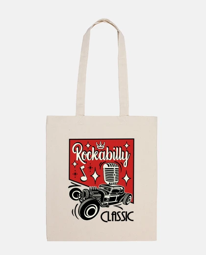Bag retro music rockabilly hotrod vintage rocker usa rock and roll