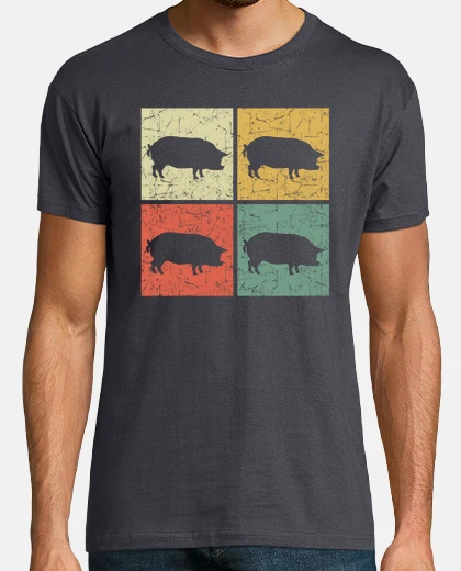 T-shirt retro pork