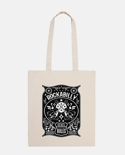 Bag retro rockabilly rockers vintage rock music usa rock and roll guitars