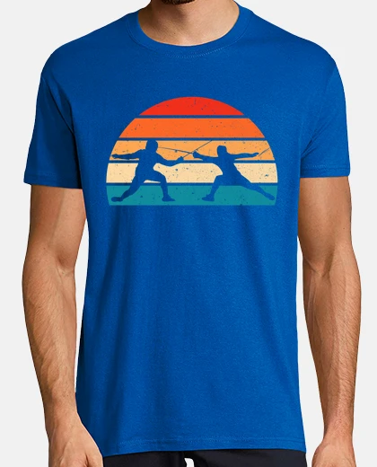 T-shirt retro scherma schermidore duello di com