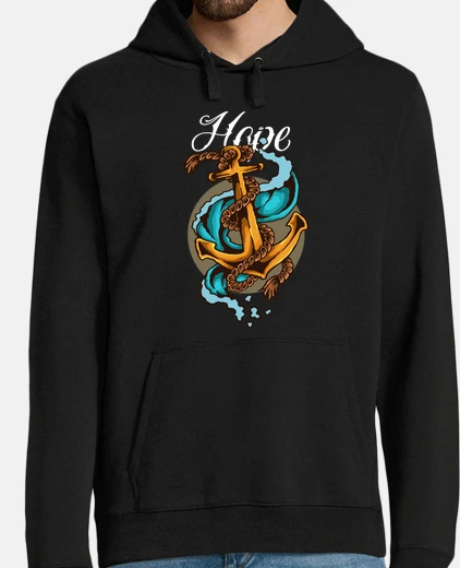 Hoodie retro sea sailor anchor tattoo design