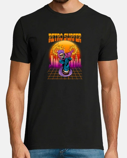 Tee-shirt retro surf skate