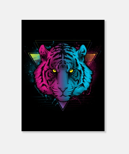 Wall retro tiger