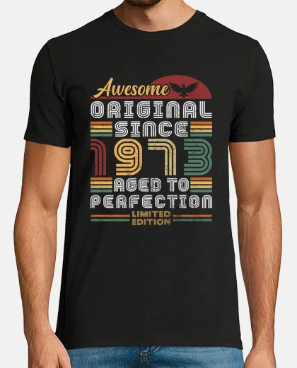 Camiseta retro vintage 1973 aniversario