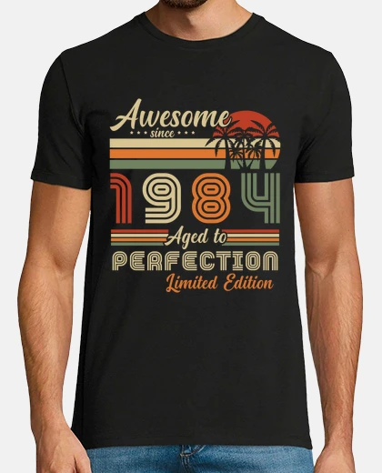 Tee-shirt Rétro Vintage Anniversaire 1984 40 Ans