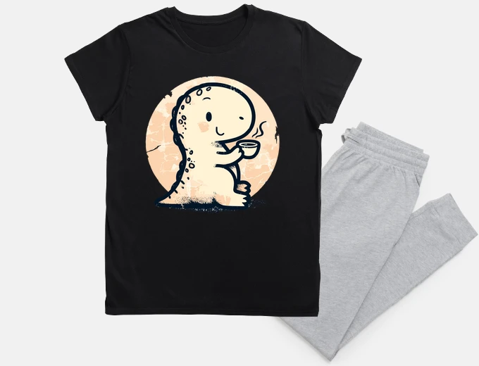 Pyjama Retro Vintage Kawaii Tea rex