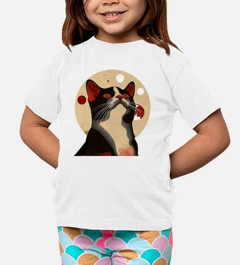 Kids Retro Vintage Kitten Lover Japanese Art