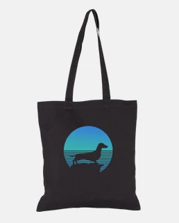 Retro Dachshund dog motif