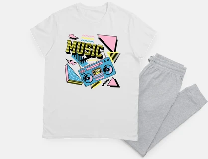 Retro style music boombox design