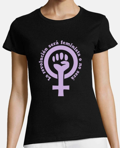 T-shirt revolution be feminist - symbol (lilac)
