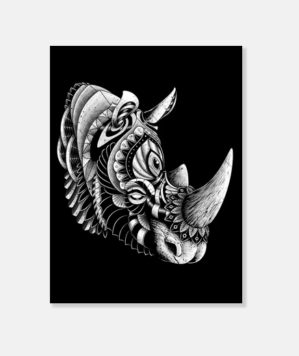 Tableau rhino orné