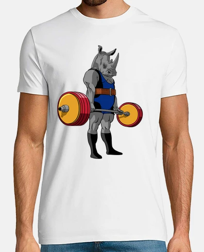 Tee-shirt rhinocéros haltérophilie