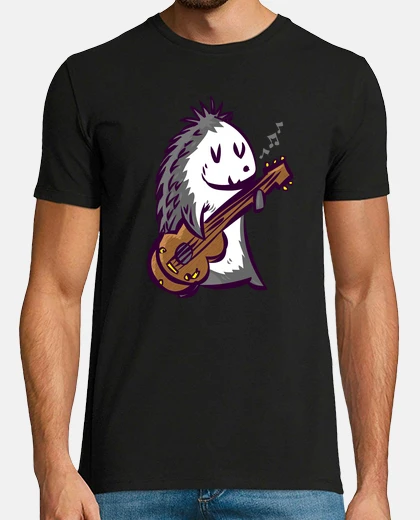 T-shirt riccio fresco e scimmia rocker