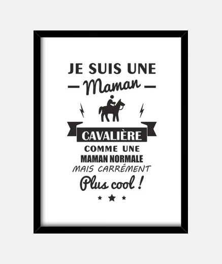 Framed riding mom gift idea horse riding