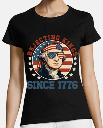 T-shirt rifiutando i re dal 1776 George Washing