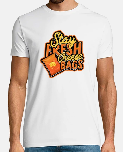 T-shirt rimani formaggio fresco sacchetti latti