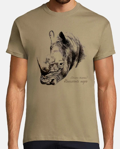 T-shirt rinoceronte nero