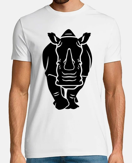 T-shirt rinoceronte nero