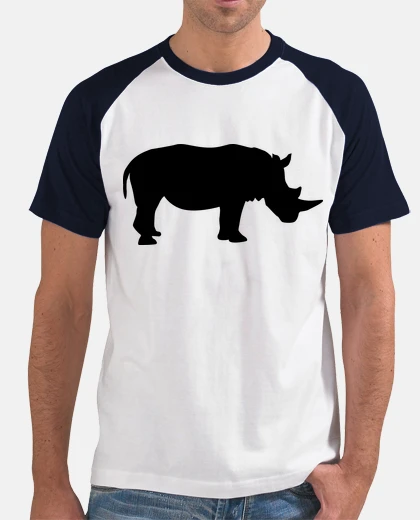 T-shirt rinoceronte nero
