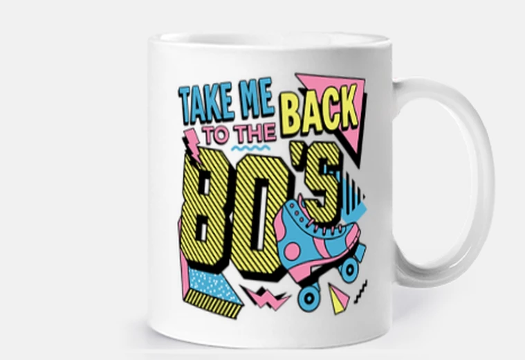 Tazza riportami alla tazza personalizzabile degli anni &#39;80,