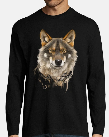 T-shirt ritratto del lupo iberico 1