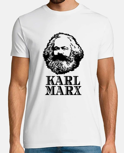 T-shirt ritratto di karl marx socialista comuni