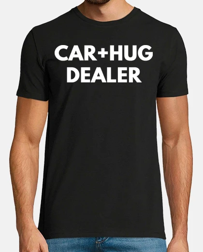 T-shirt rivenditore di auto abbraccio bianco