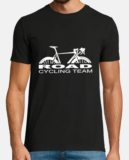 T-shirt road cycling team blanc