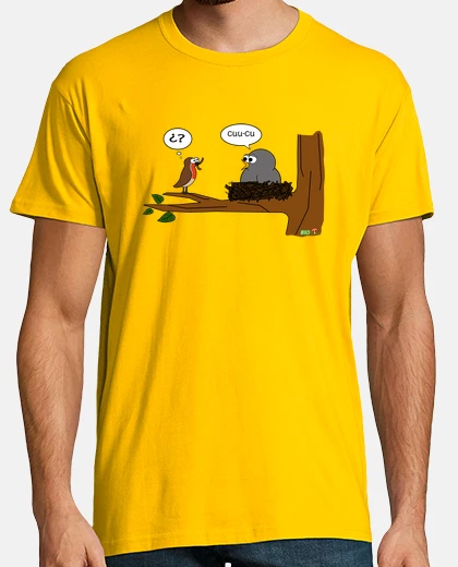 T-shirt Robin cuckoo parasitizing