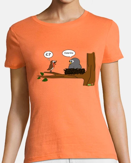 T-shirt Robin cuckoo parasitizing