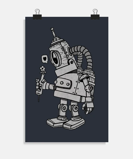 Poster robot amoureux