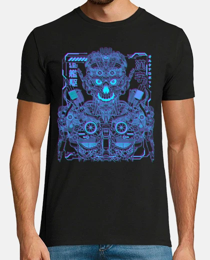 Tee-shirt robot techno 3d