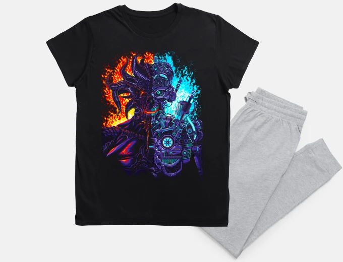 Pyjama robot vs demon