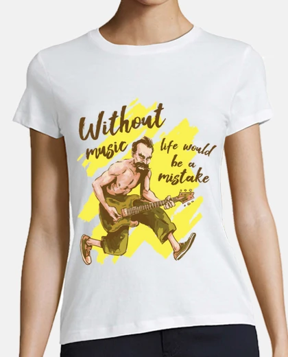 Tee-shirt rock and roll guitariste Nietzsche hard