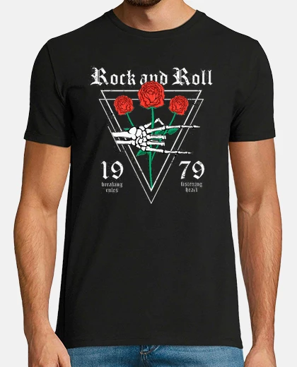 Playera Rock and Roll Huesos