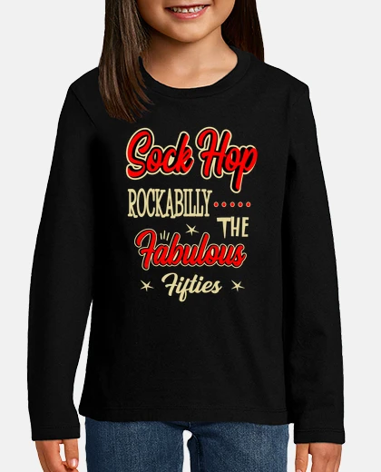 Kids rock and roll music 1950s retro rockabilly rockers t-shirt