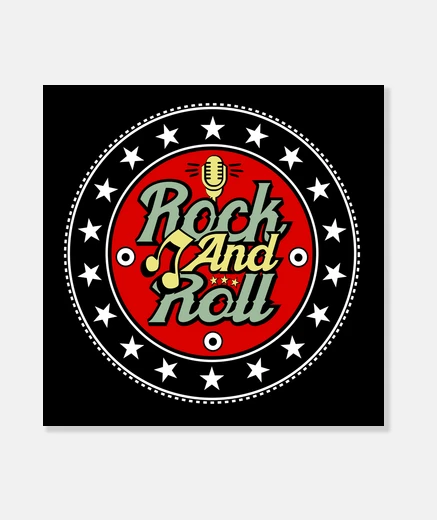 Wall rock and roll music vintage rockabilly rockers rock n roll 50 60s 70s 80s rock canvas print