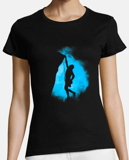 Playera rock climb silhouette