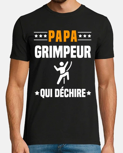 T-shirt rock climbing dad rock climbing