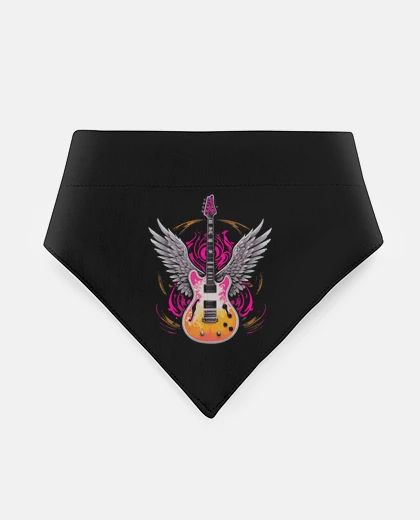 Mascotas rock electric guitar eagle wings concert festival
