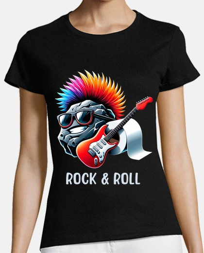Playera Rock n Roll Roca Rollo Papel Higiénico Heavy Metal