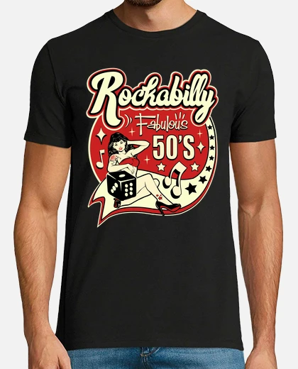 Girl Classic Rock T Shirts Rockabilly Music T-shirt Sexy Pin Up